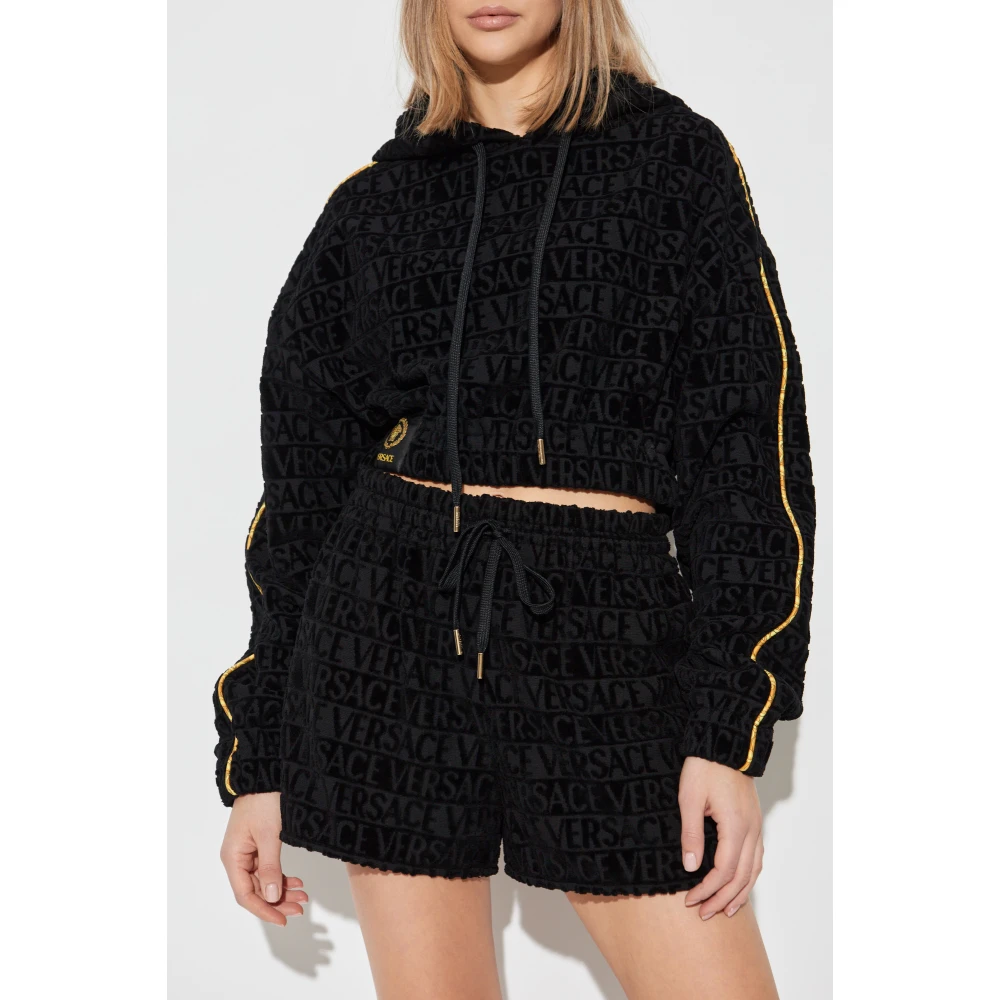 Versace Sweatshirt met logo Black Dames