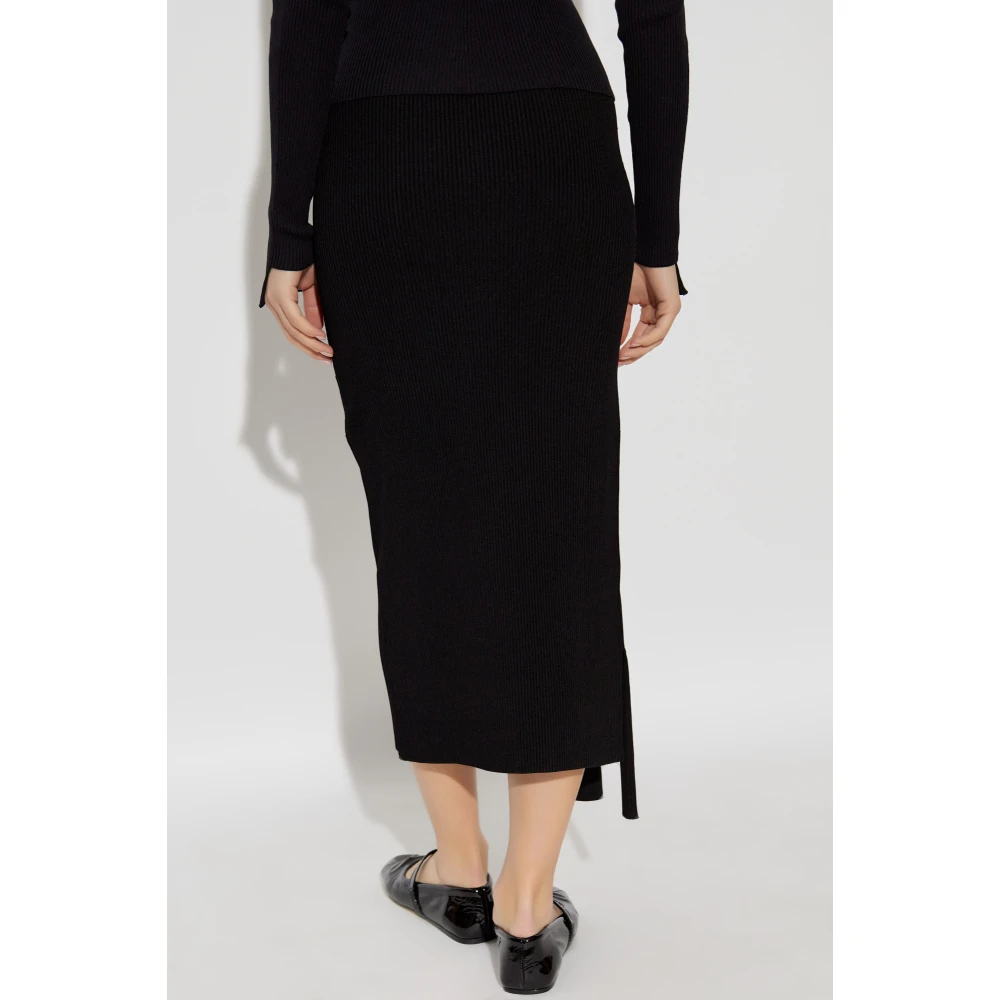 Victoria Beckham Geribbelde rok Black Dames