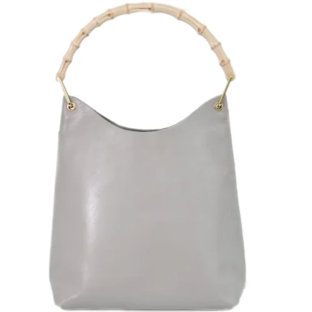 Gucci Vintage Pre-owned Leather gucci-bags Gray Dames