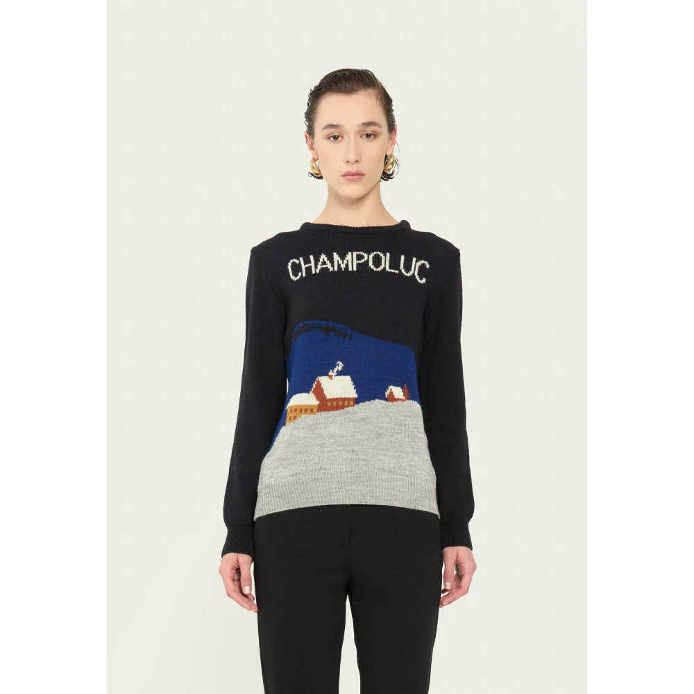 Vicario Cinque Alpine Jacquard Wollen Trui Multicolor Dames