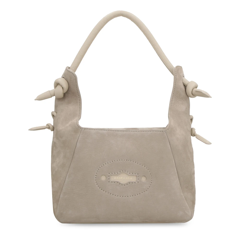 Zanellato Leren handtas met magnetische flap Gray Dames
