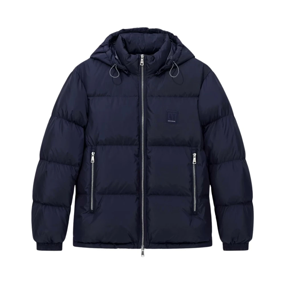 Armani Exchange Piumino Trapuntato In Nylon Lucido Con Cappuccio Icon - Immagine 4