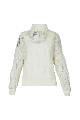 Sequin Turtleneck Sweater