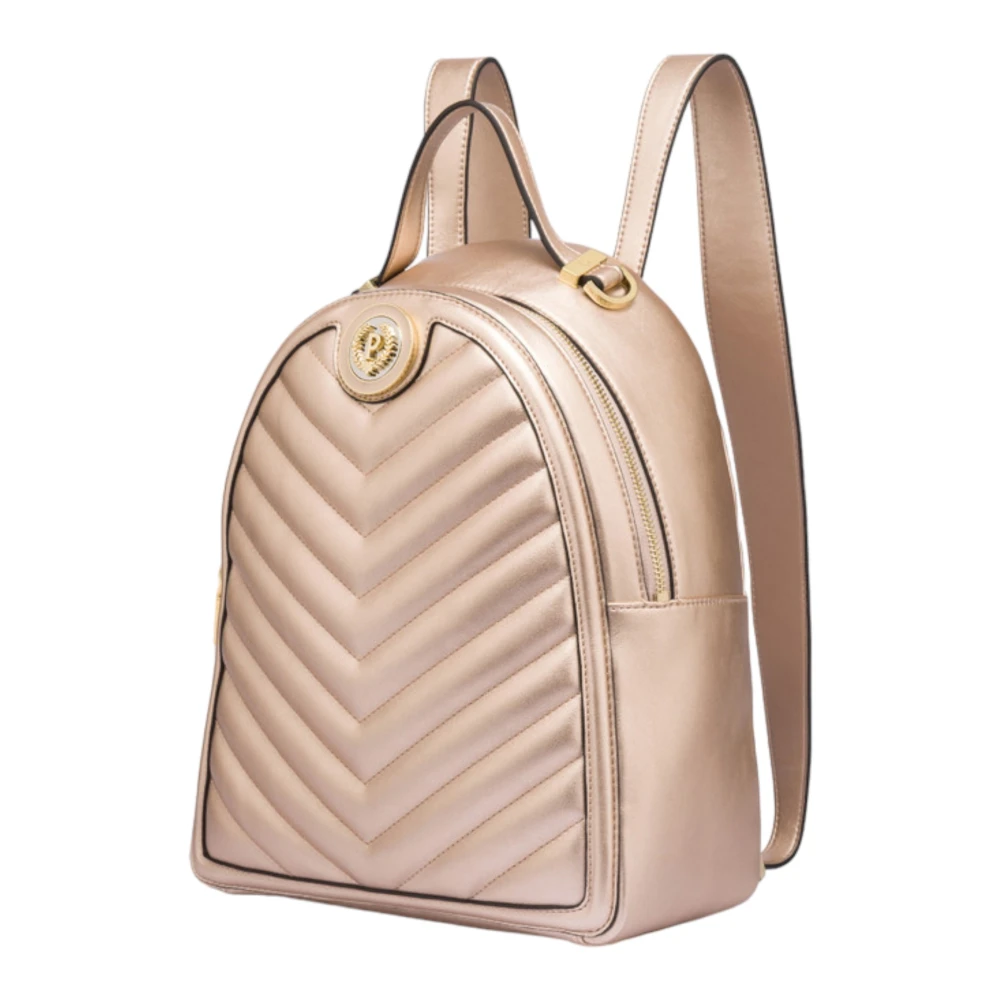 Pollini Rose Gold Gewatteerde Rugzak Pink Dames