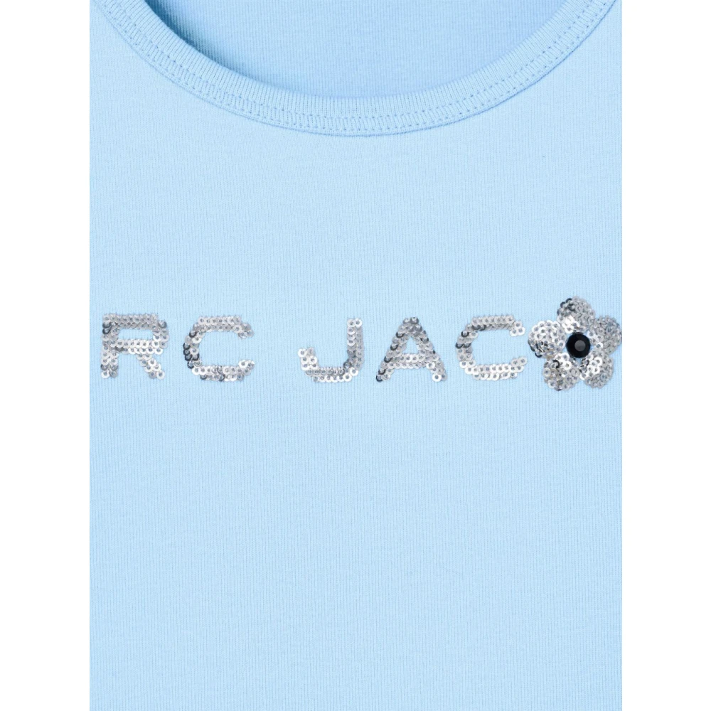 Marc Jacobs Blauwe Organische Katoen Paillet Tanktop Blue Dames