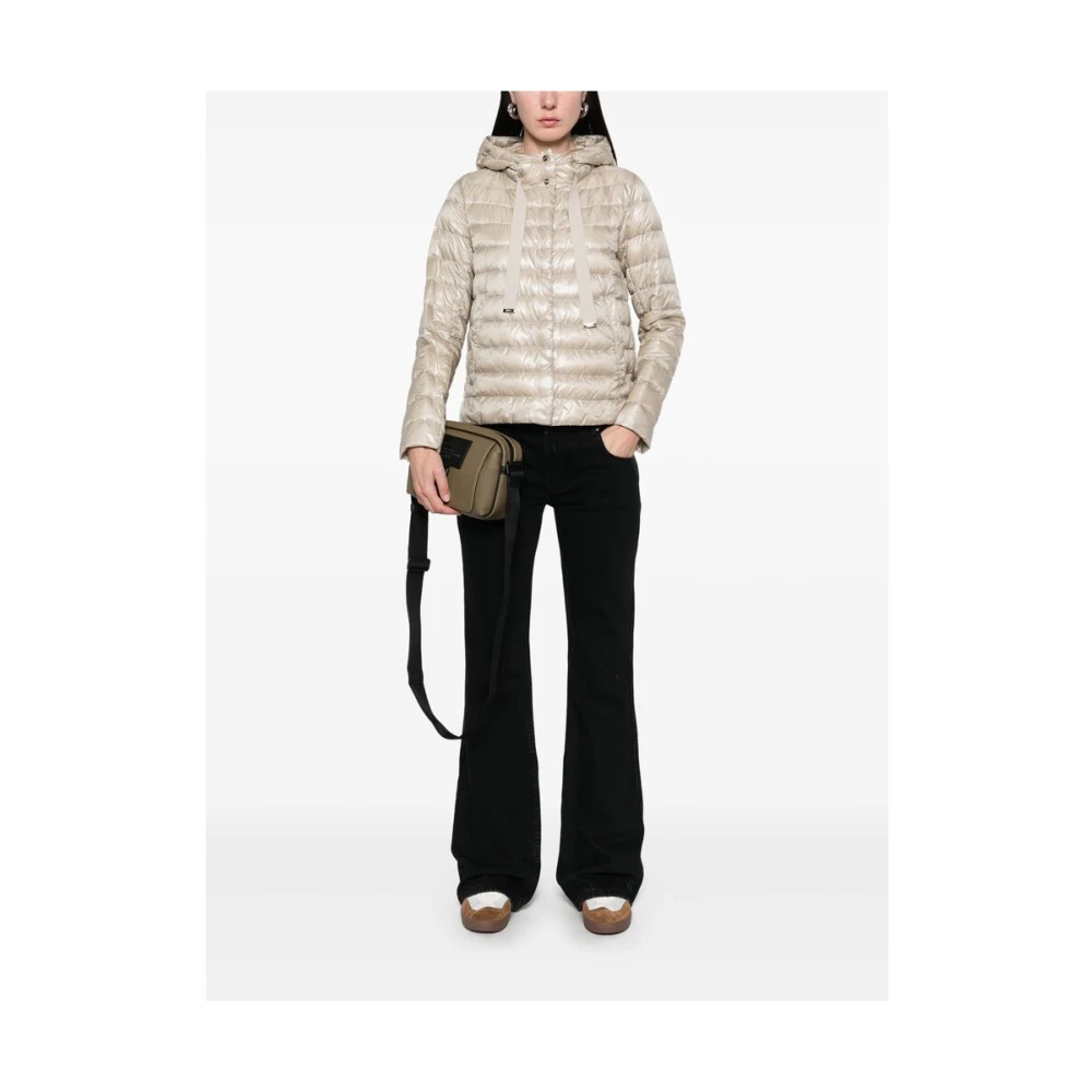 Herno Hooded Jacket met Zakken Beige Dames