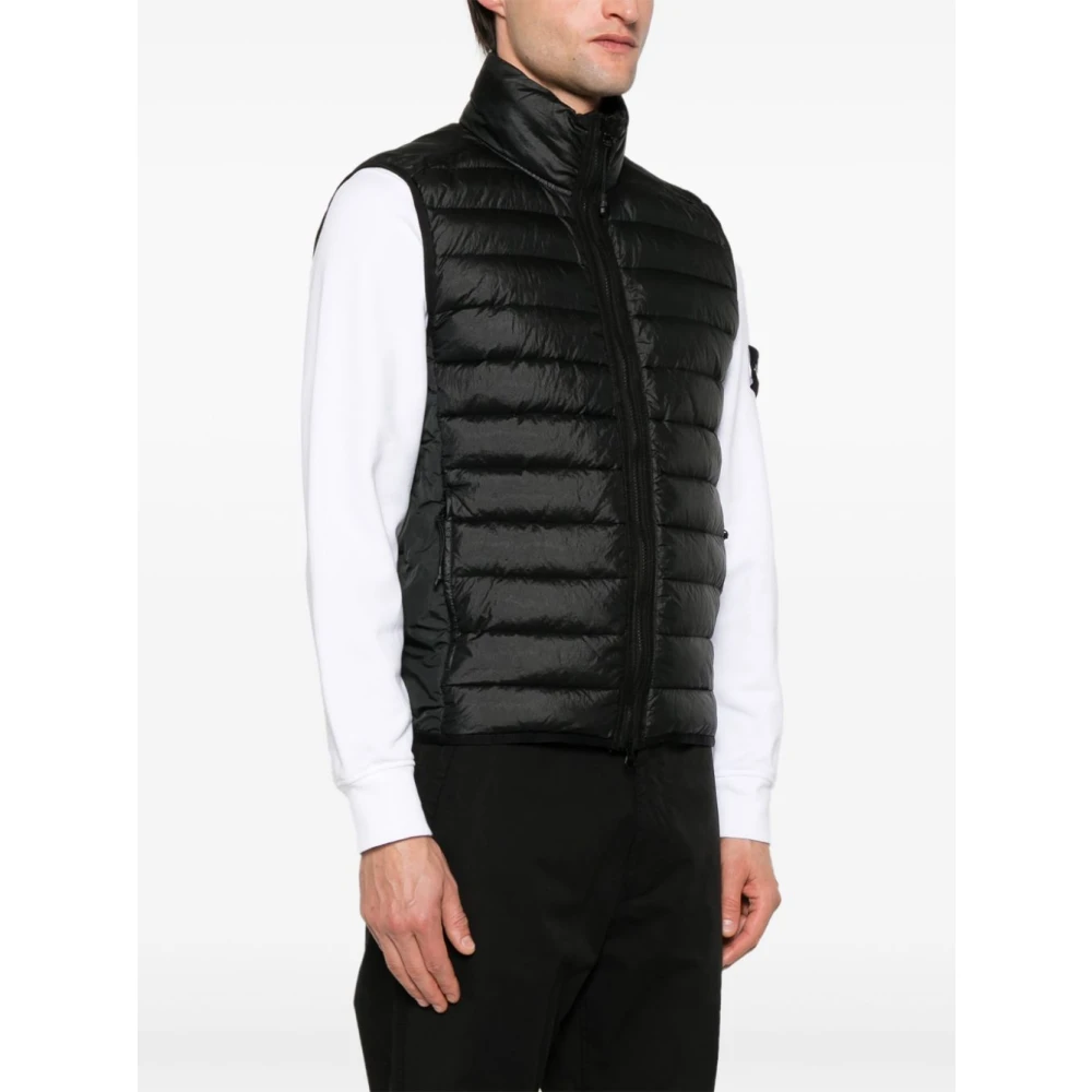 Stone Island Zwarte Gebreide Kleding Ss25 Black Heren