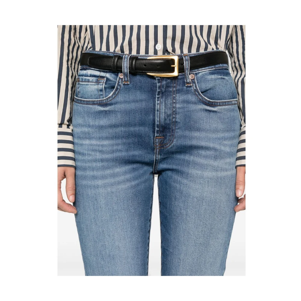 7 For All Mankind Slim Fit Jeans Donkerblauw Blue Dames