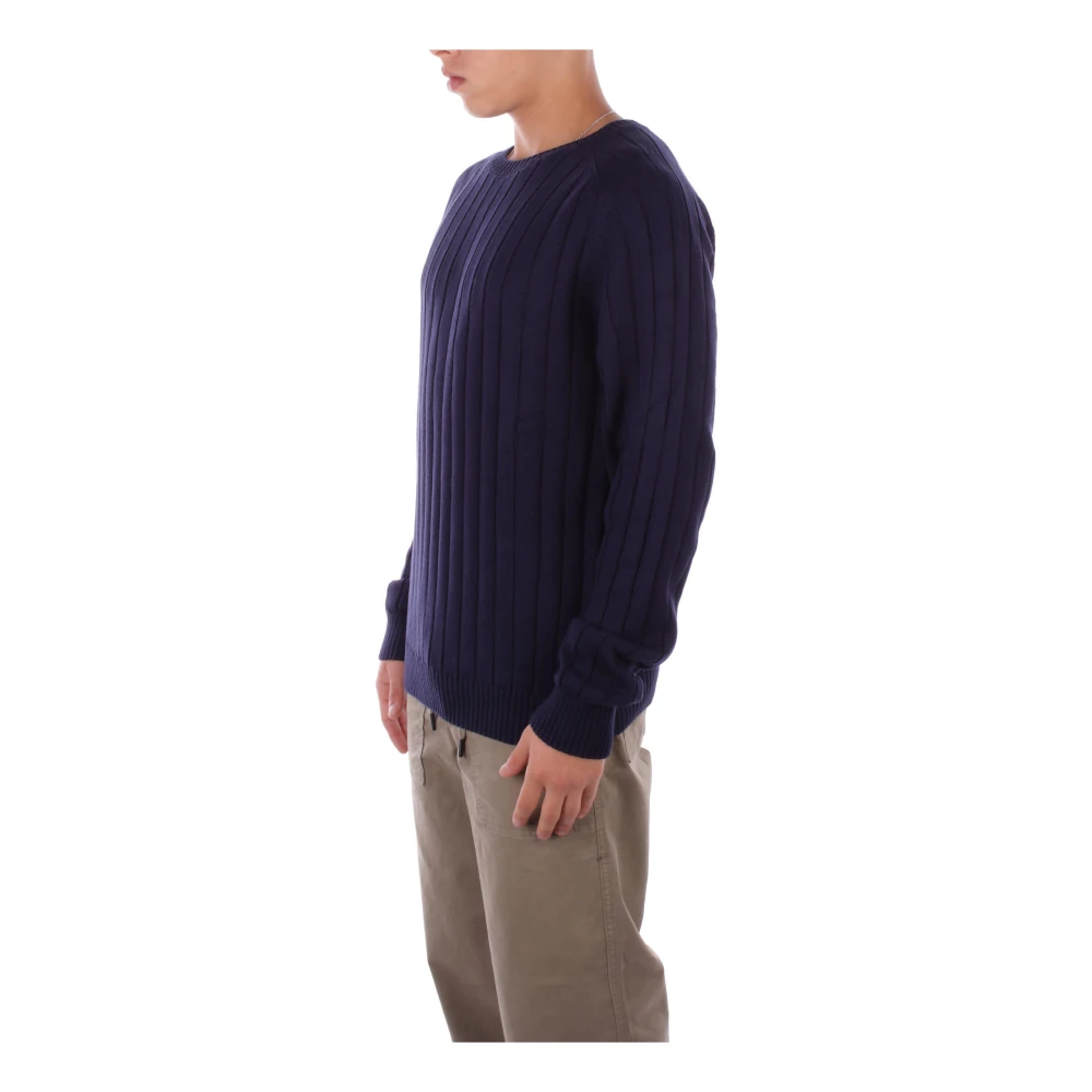 Costume National Blauwe Trui met Logodetail Blue Heren
