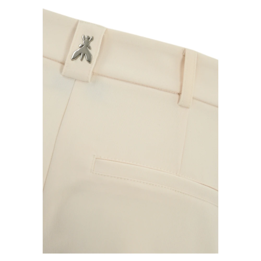 PATRIZIA PEPE Lage taille stretch twill broek White Dames