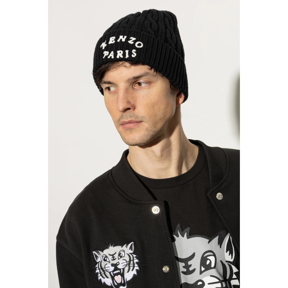 Kenzo Pet met geborduurd logo Black Unisex