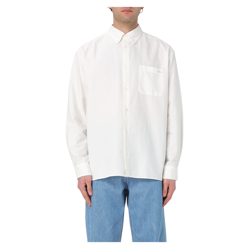 A.p.c. Mateo Shirt in Klassieke Stijl White Heren
