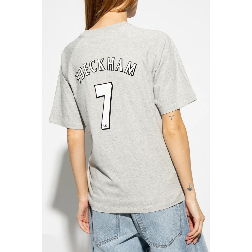 Victoria Beckham Bedrukt T-shirt Gray Dames