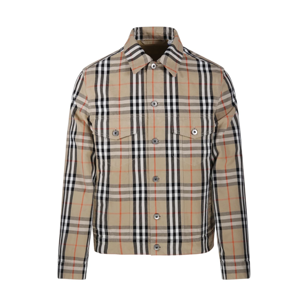 Burberry Men's Beige Check Jacket