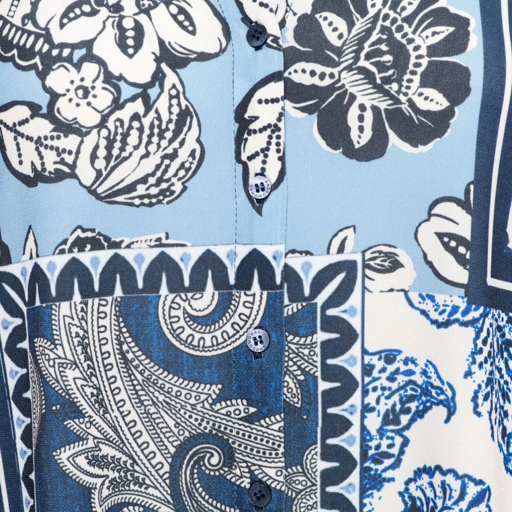 &Co Woman Overhemd met lange mouwen effen kleur Blue Dames