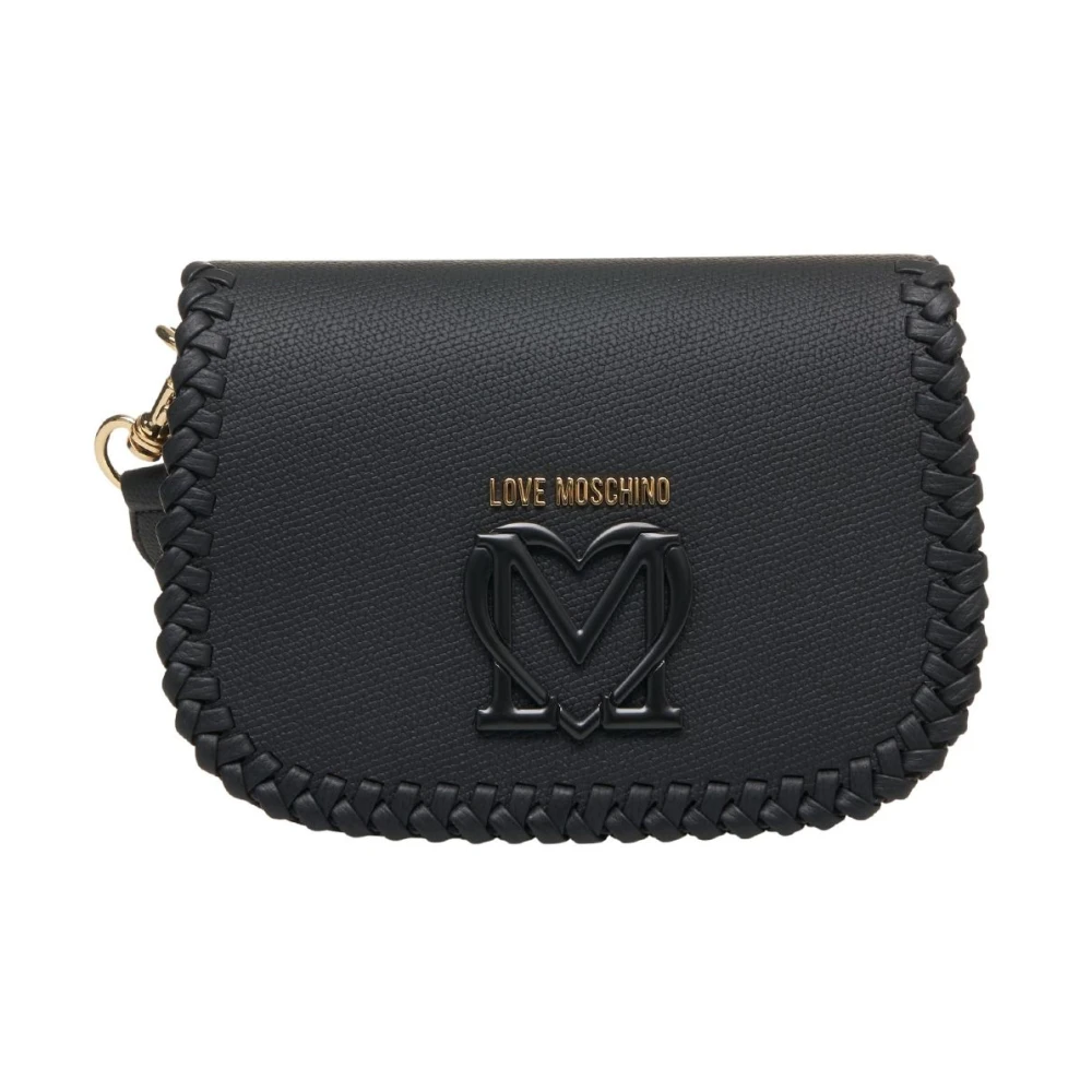 Love Moschino Zwarte Schoudertas Elegante Chic Stijl Black Dames