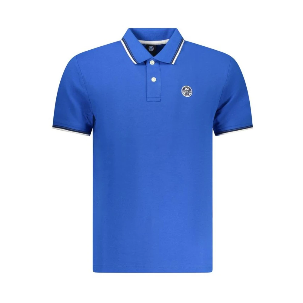 North Sails , Polo Shirts, Male, Blue, Xl, Cotton Polo Shirt