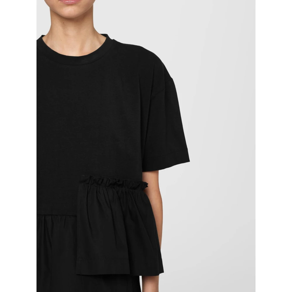 Alpha Studio Giro Ruffle T-Shirt Black Dames