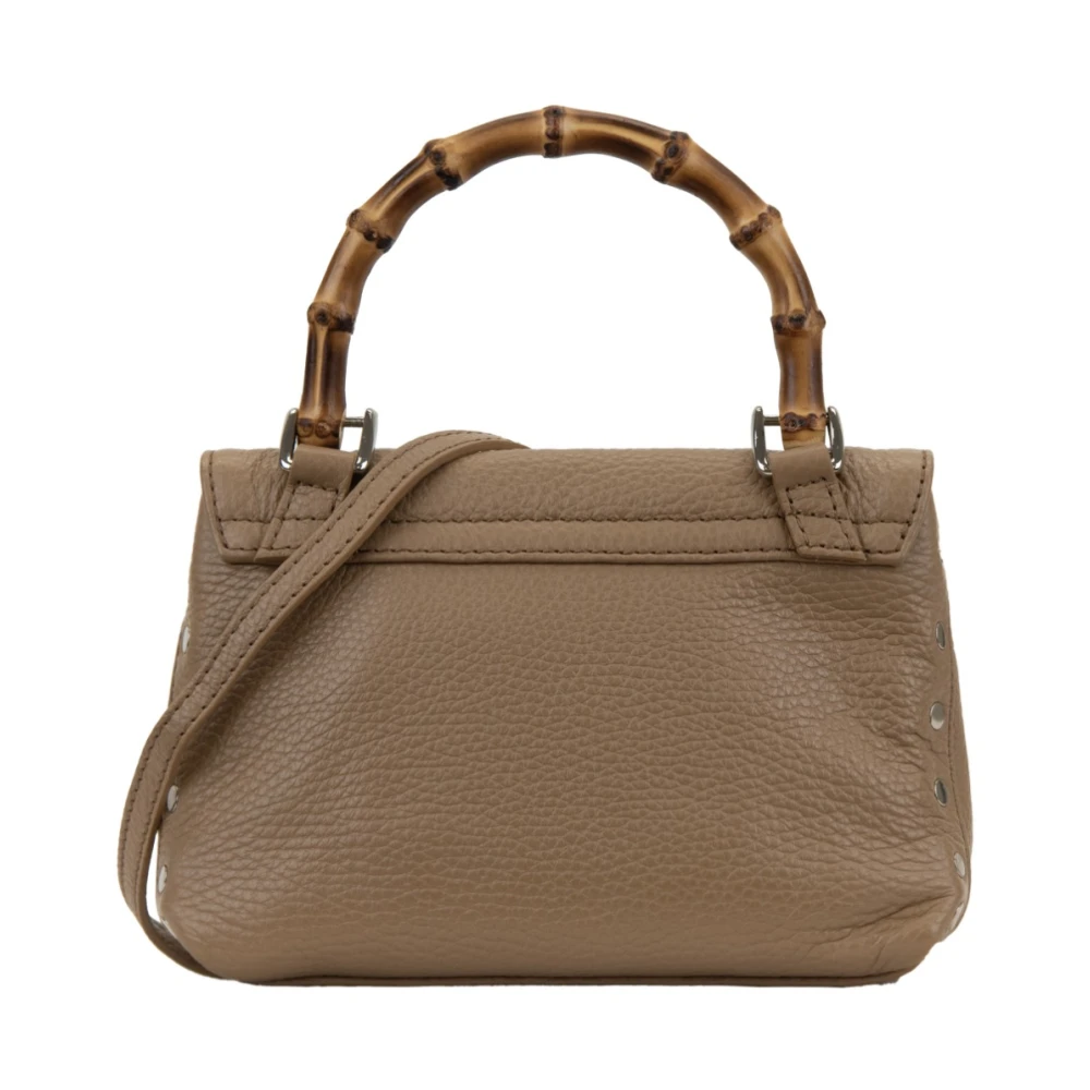 Zanellato Leren schoudertas voor dames Girello Brown Dames