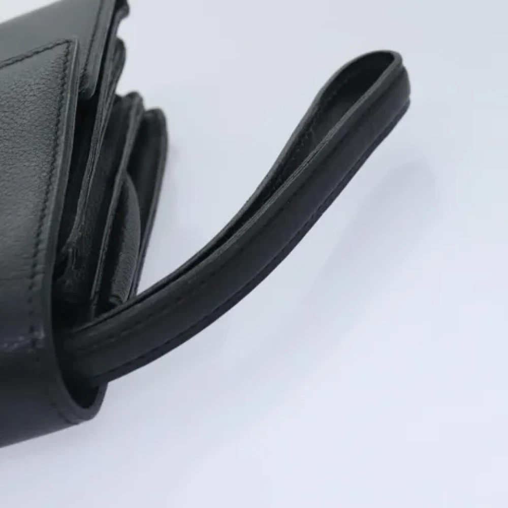 Salvatore Ferragamo Pre-owned Leather clutches Black Dames