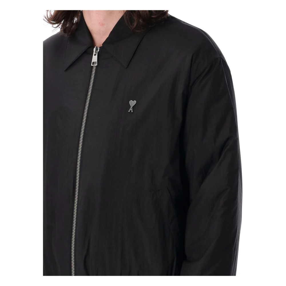 Ami Paris Zwarte ritsjas bovenkleding Aw24 Black Heren