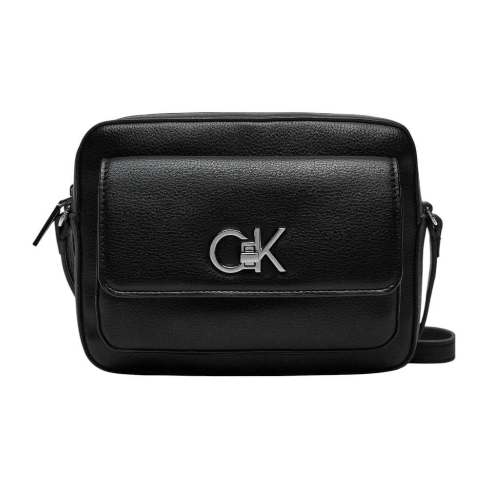 Calvin Klein Stijlvolle rits Tote tas met zakken Black Dames