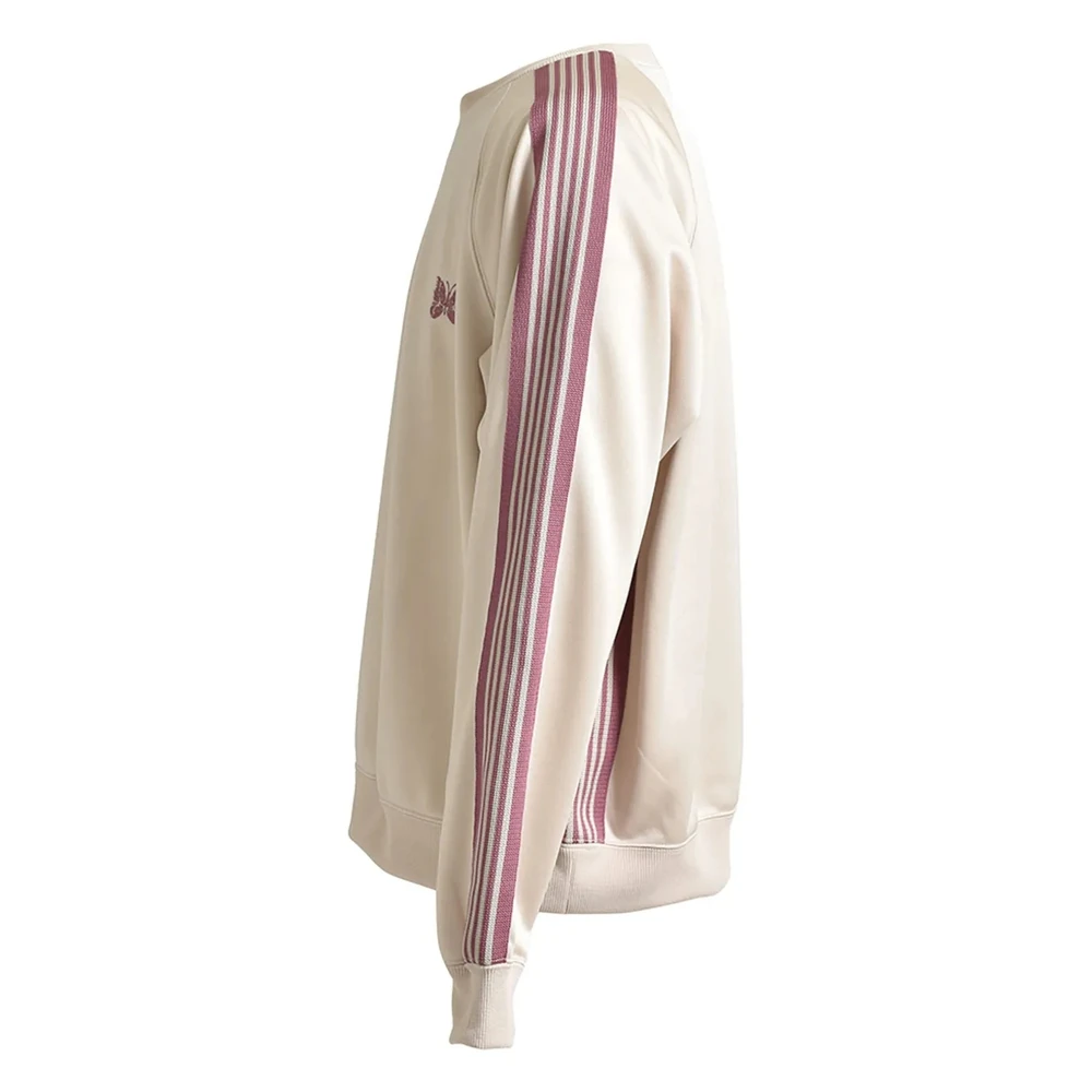 Needles Ivory White Crew Neck Sweater Beige Heren