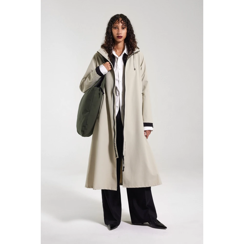Stutterheim Lichtgewicht Matte Rits Regenjas Beige Dames