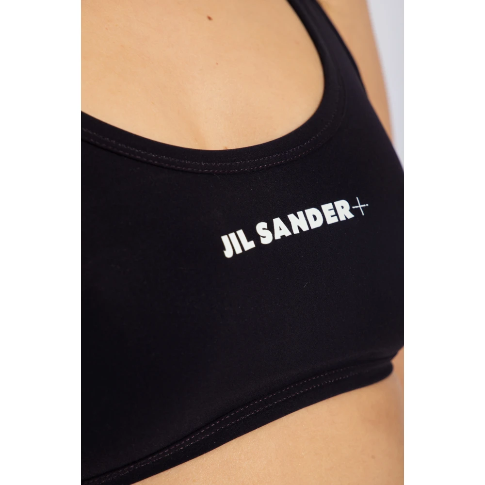 Jil Sander Bikini top met logo Black Dames