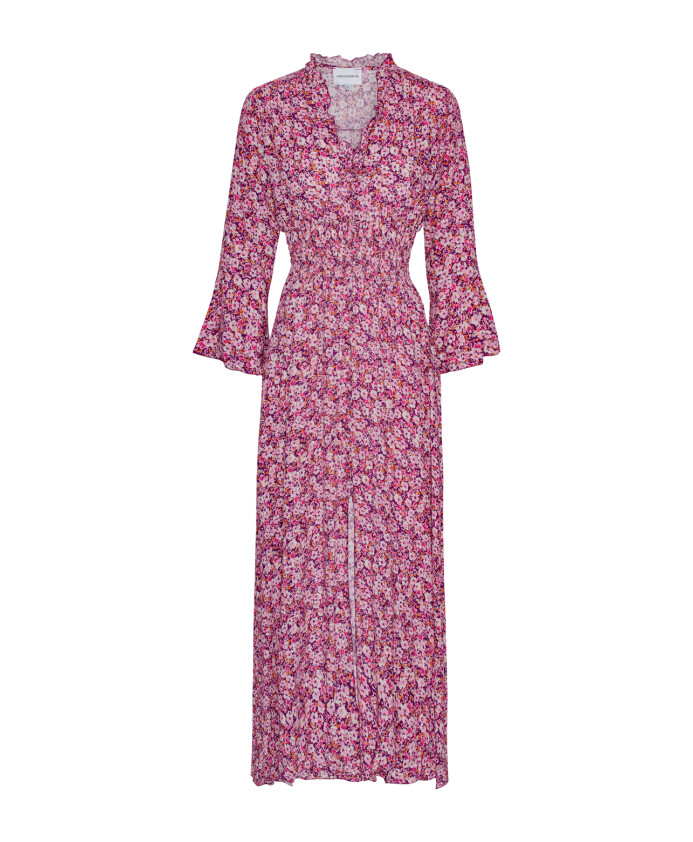 bloemen-smock-taille-jurk-met-uitsnijding