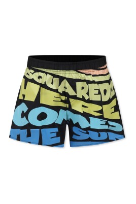 short-de-bain-noir-avec-logo-multicolore