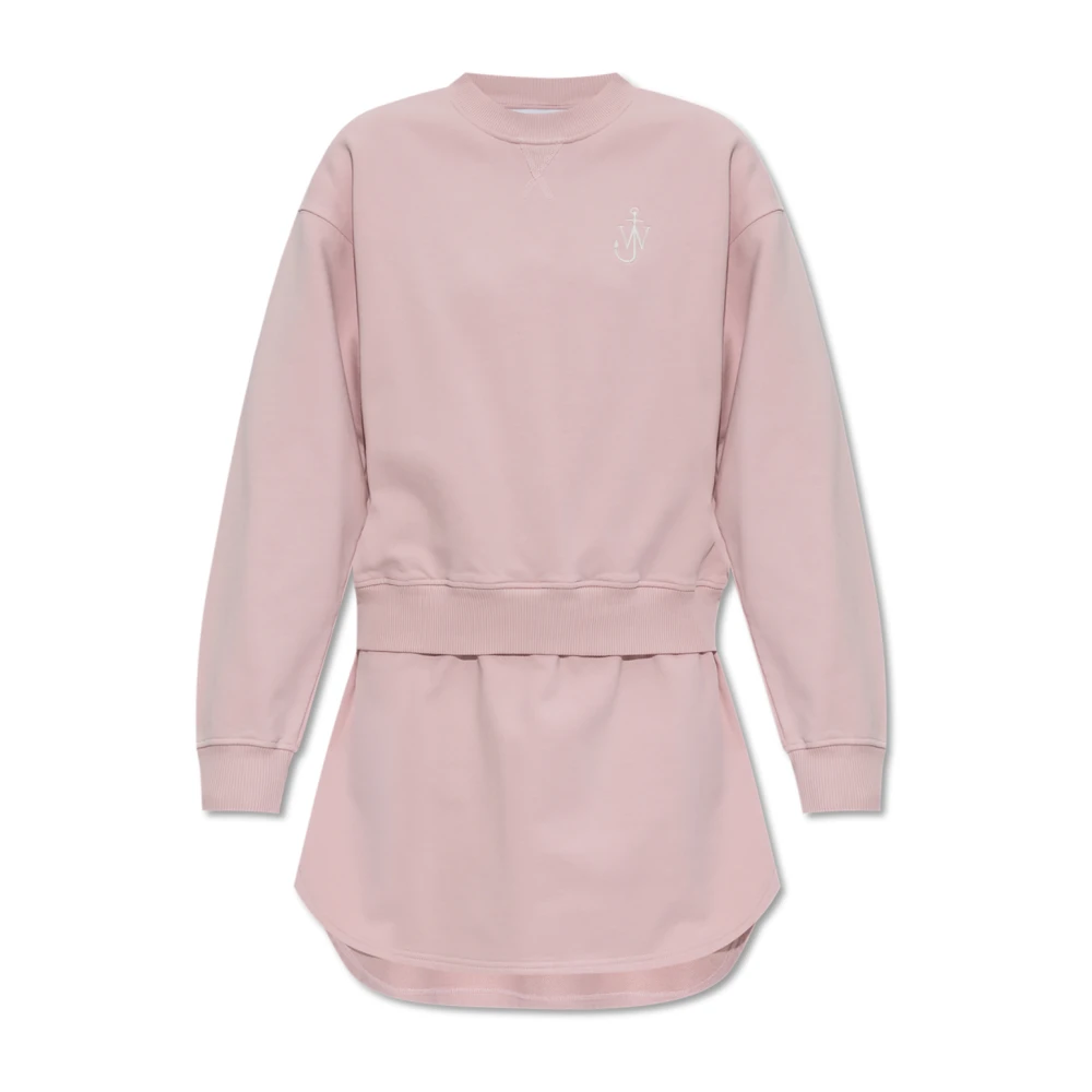 JW Anderson Jurk met logo Pink Dames