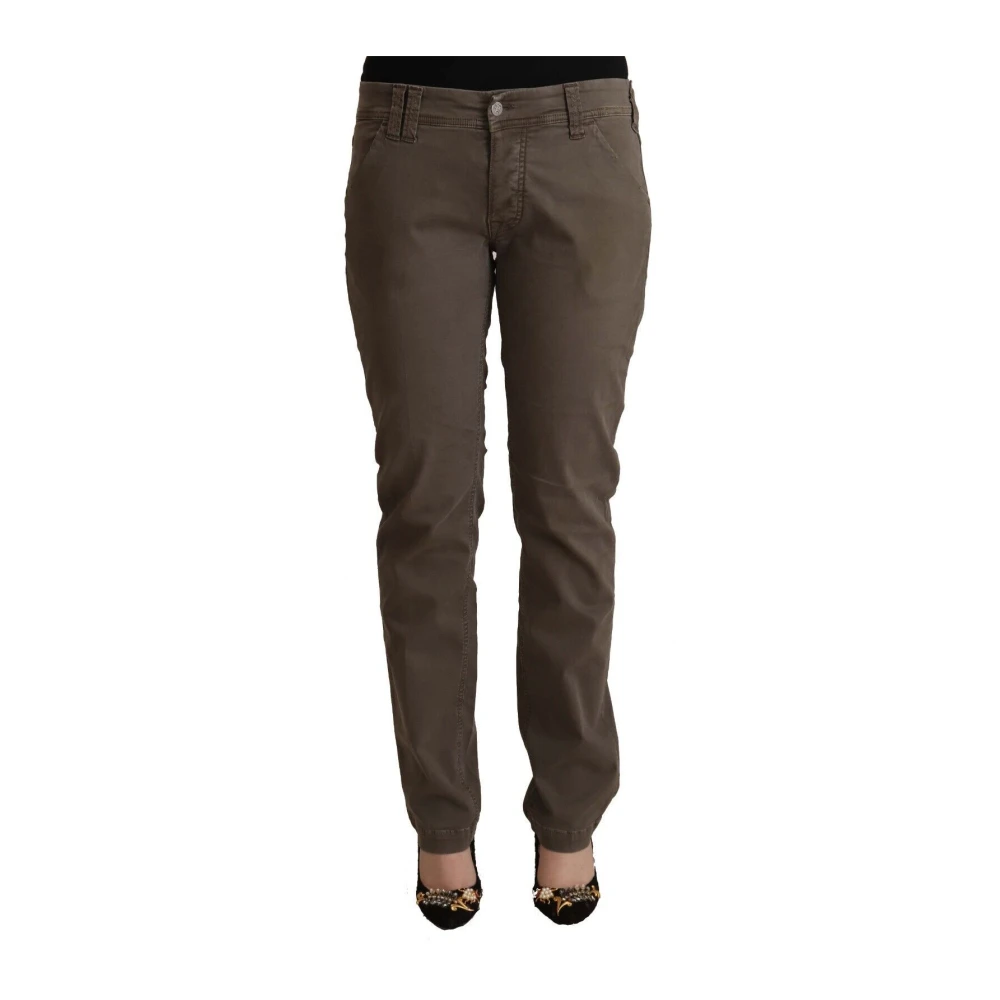 Cycle Bruine Low Waist Skinny Denim Jeans Brown Dames