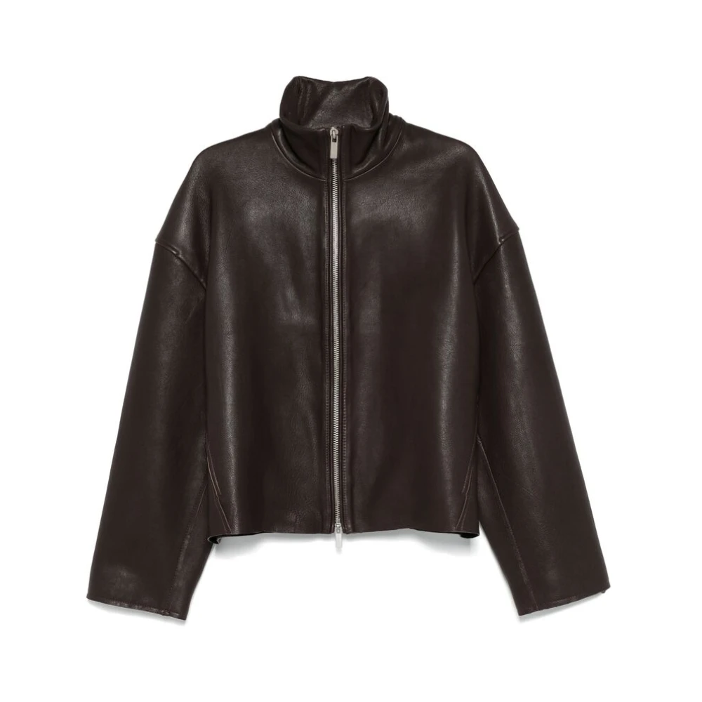 Remain Birger Christensen Chocoladebruine ritsbare buitenkleding jas Brown Dames