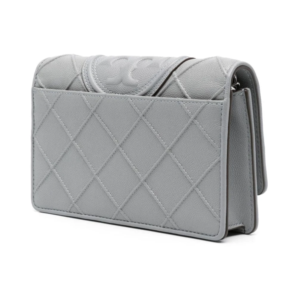 TORY BURCH Schoudertas met Diamantpatroon in Grijs Gray Dames