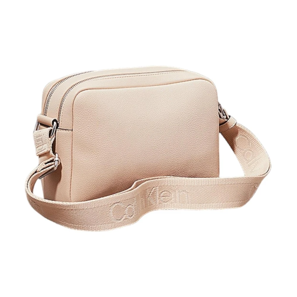 Calvin Klein Webbing Camera Tas Beige Dames