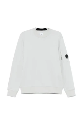 Vit Rund Hals Sweatshirts Hoodies