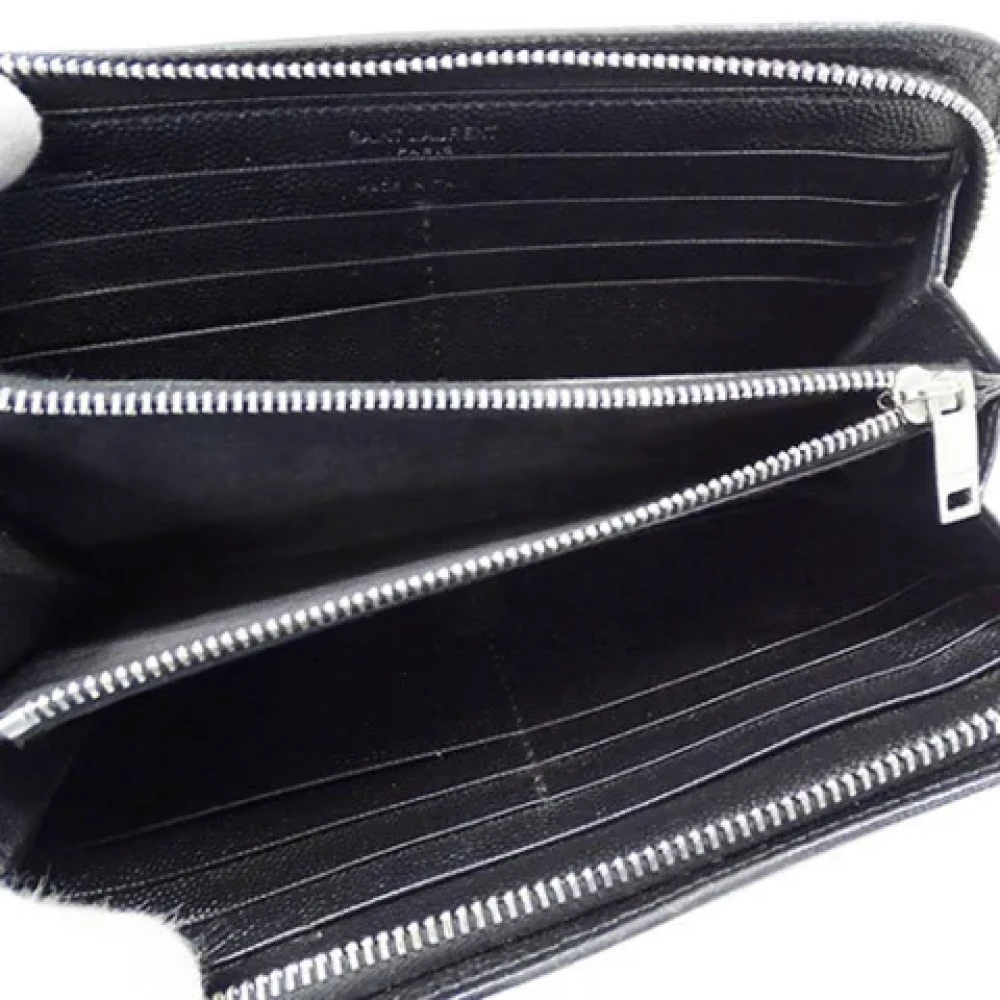 Saint Laurent Vintage Pre-owned Leather wallets Black Dames
