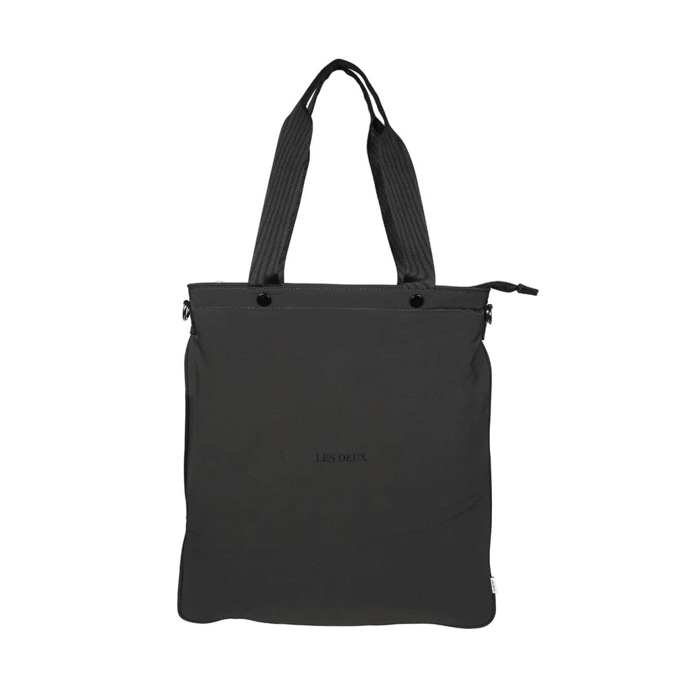 Les Deux Nylon Tote Tas Black Heren
