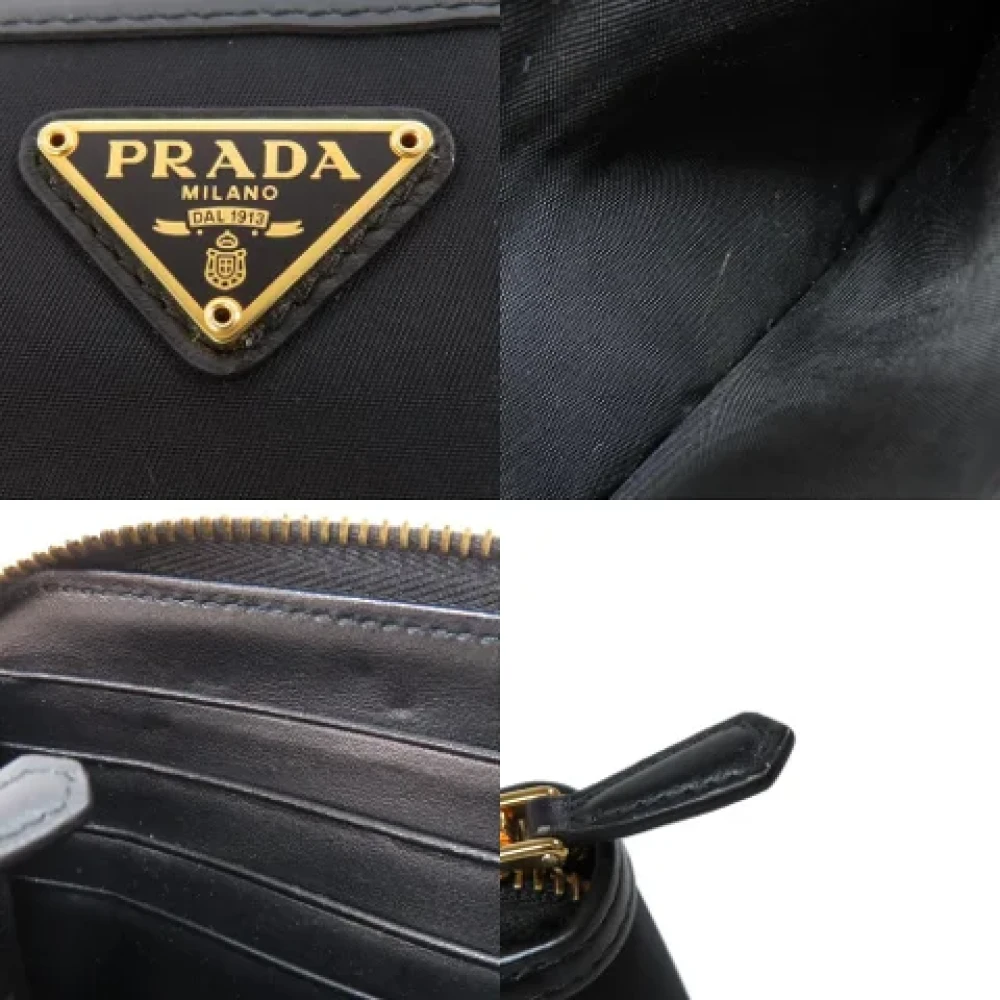 Prada Vintage Pre-owned Nylon wallets Black Dames