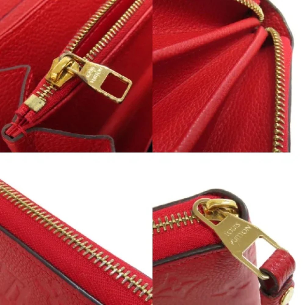Louis Vuitton Vintage Pre-owned Leather wallets Red Dames