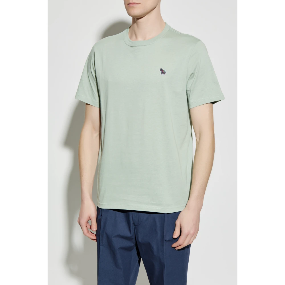 PS By Paul Smith T-shirt met logo-vormige patch Green Heren