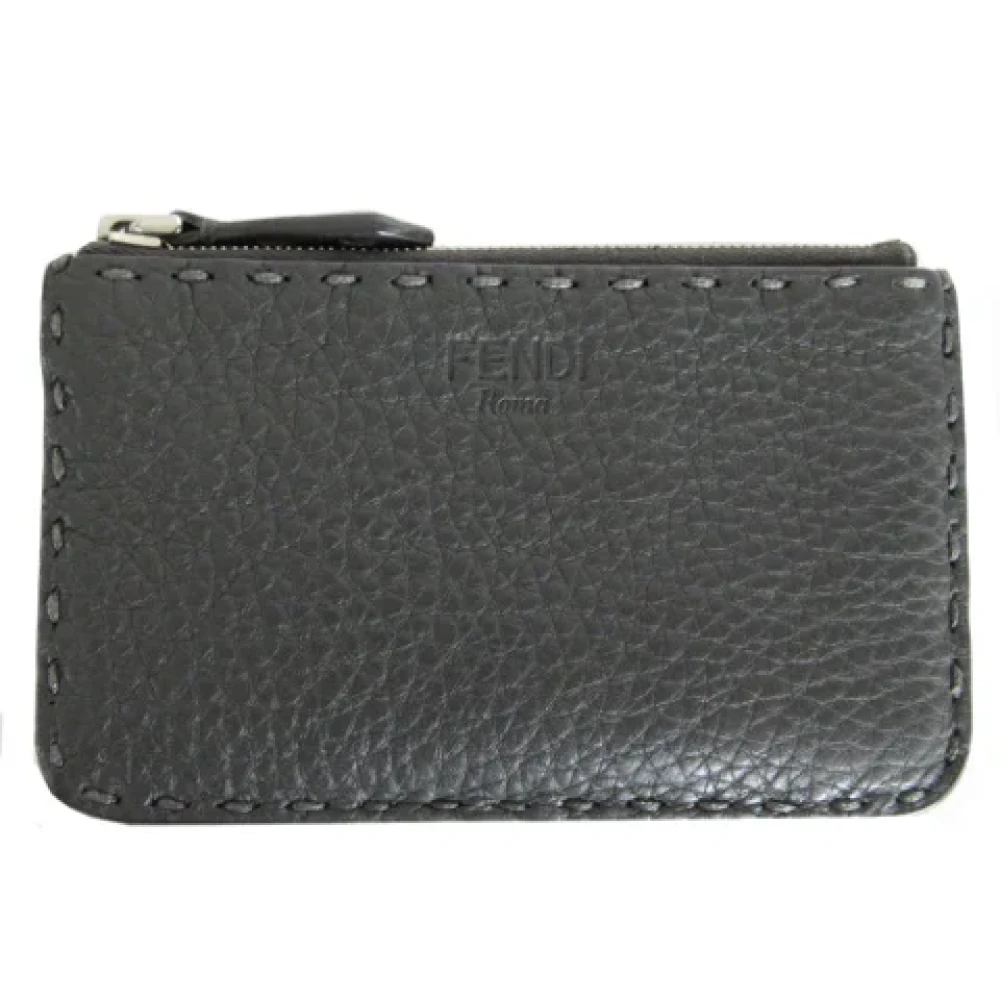 Fendi Vintage Pre-owned Leather wallets Gray Dames