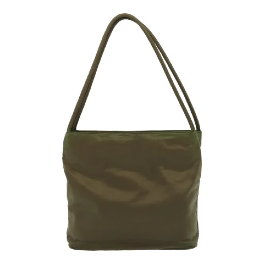 Prada Vintage Pre-owned Nylon handbags Brown Dames