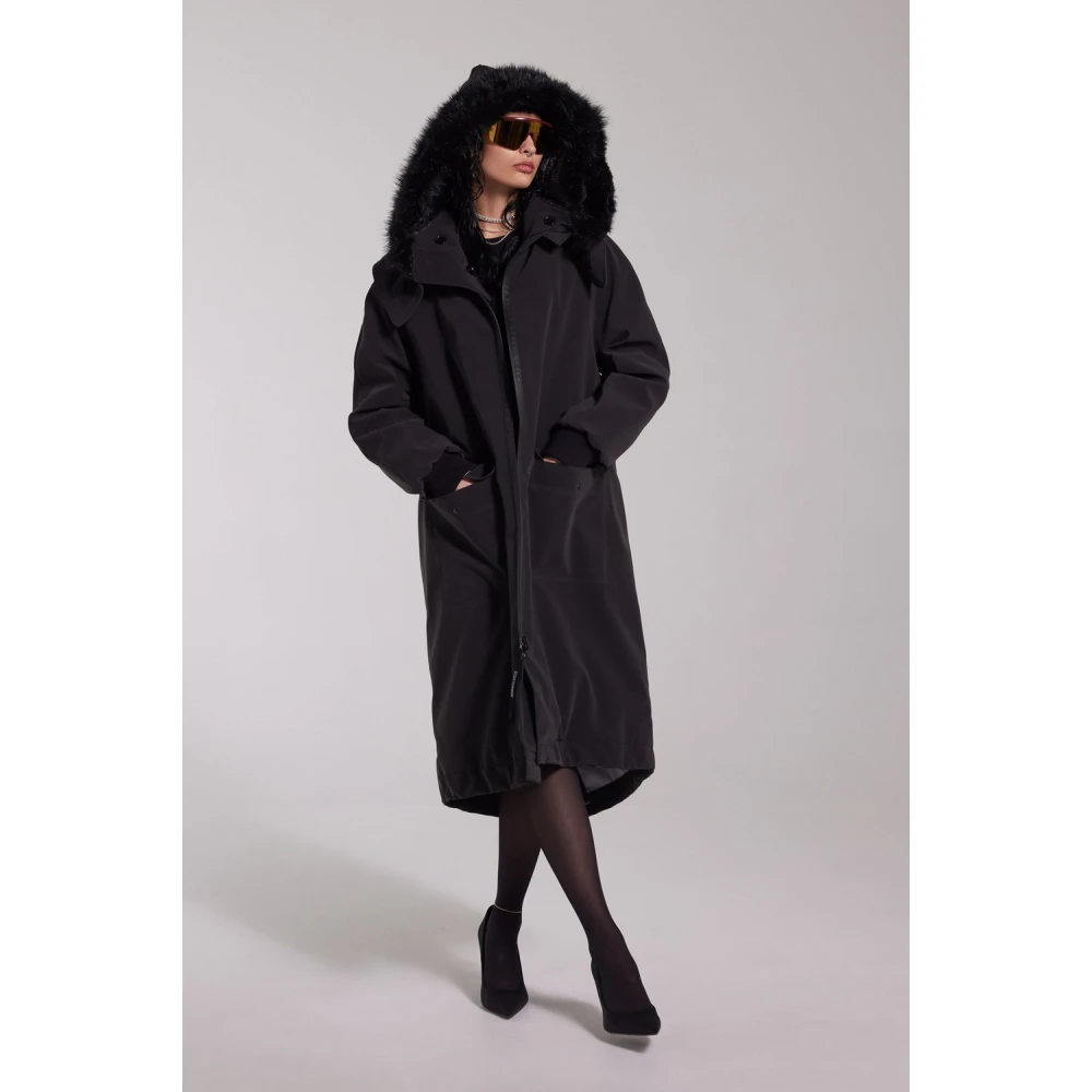 Stutterheim Waterdichte Fishtail Parka voor Vrouwen Black Dames