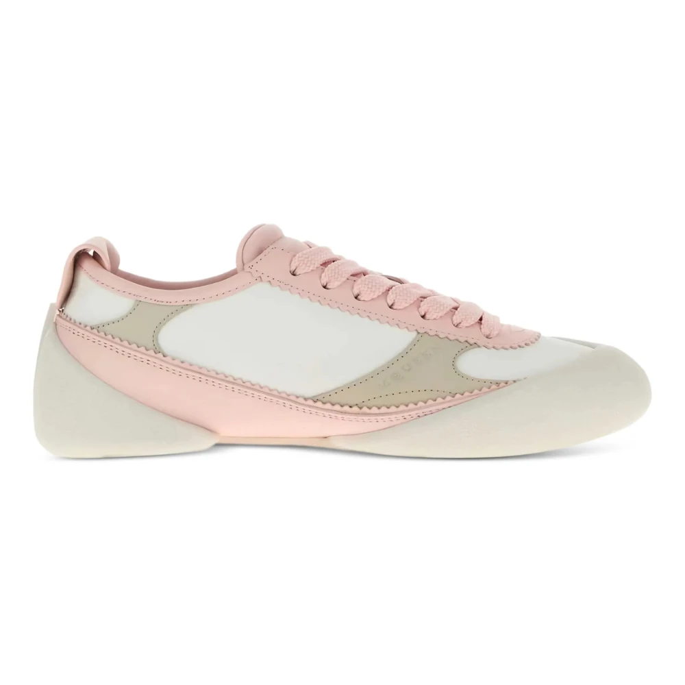 Alexander McQueen Witte Sneakers met Stof en Leer Dames Schoenen Veelkleurig Multicolor
