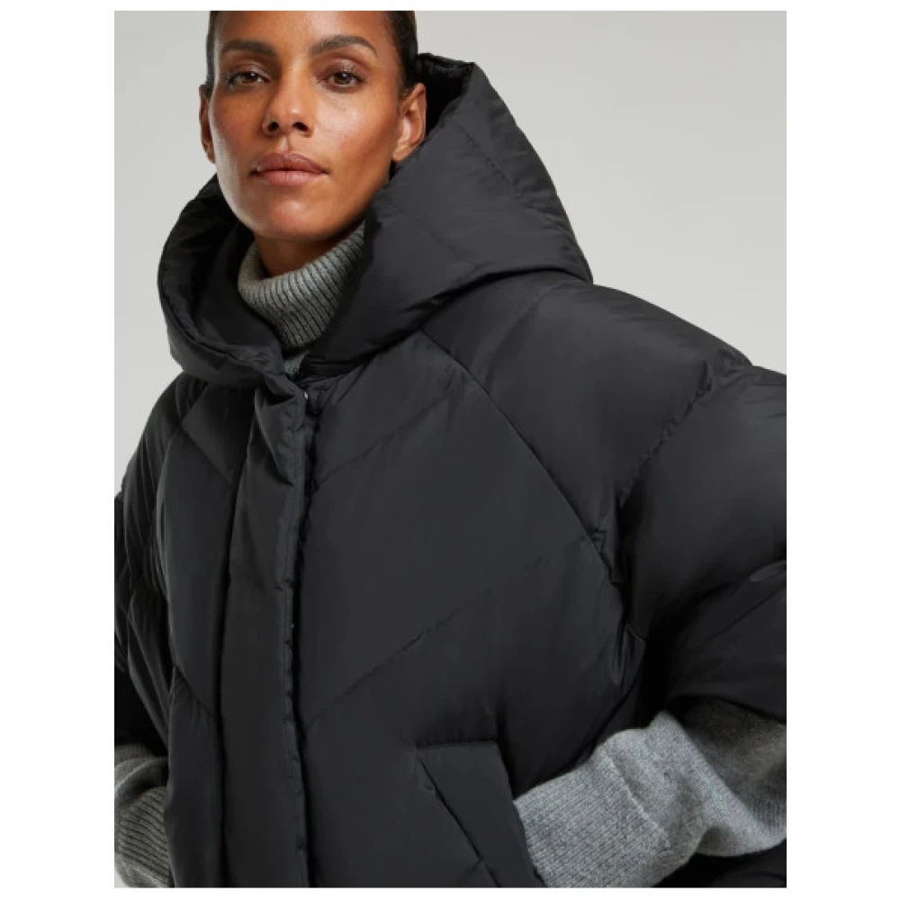 Creenstone Donscape met capuchon en rits Black Dames