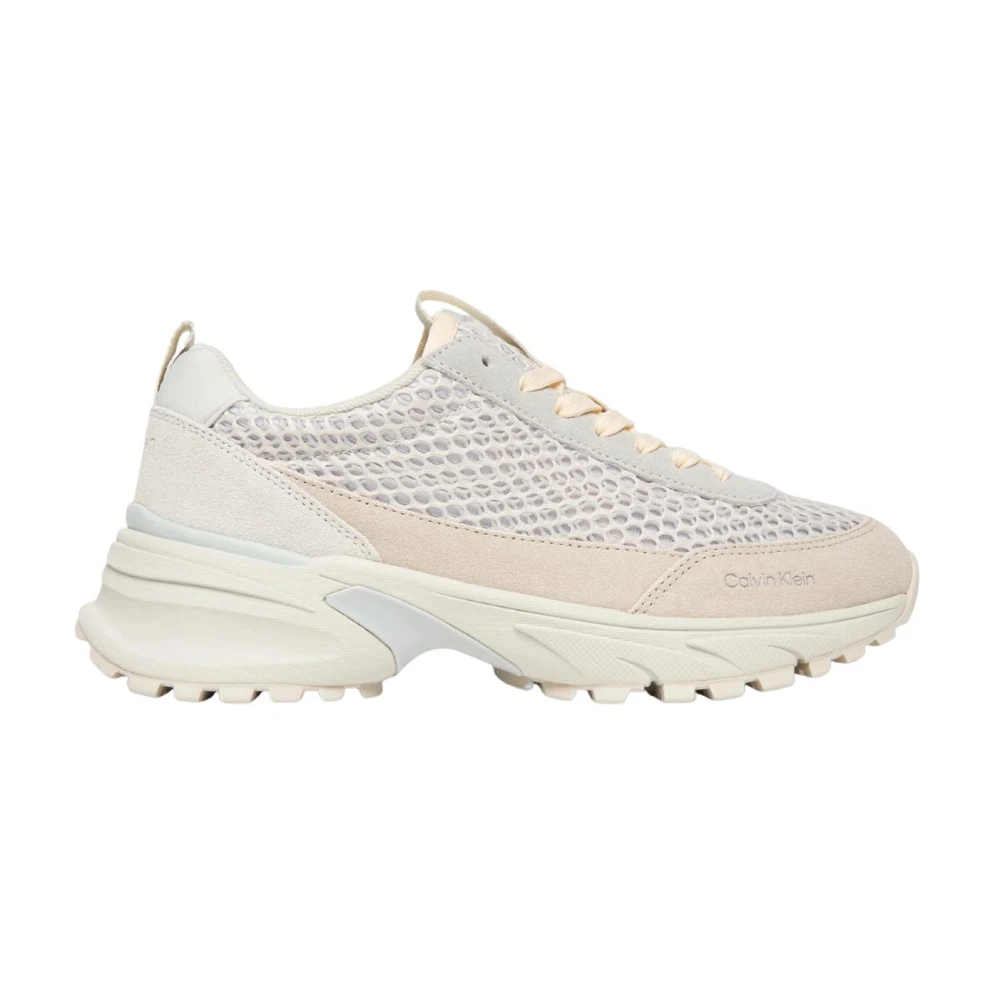 Calvin Klein Jeans Hike Runner Lace Up Techmix Dames Schoenen Beige