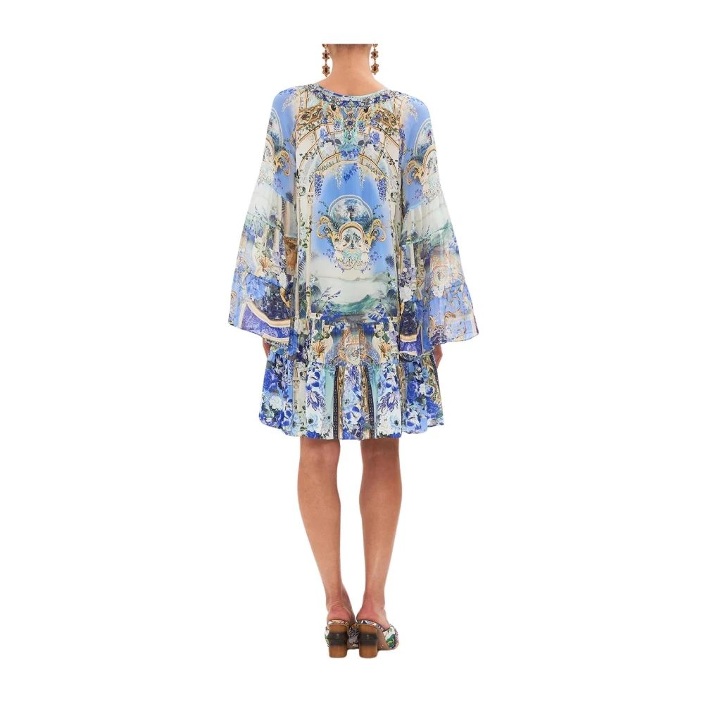 Camilla Vesuvius Uitzicht Zijden Panel Jurk Multicolor Dames