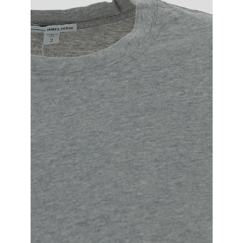 James Perse Klassiek Katoenen T-shirt Gray Dames